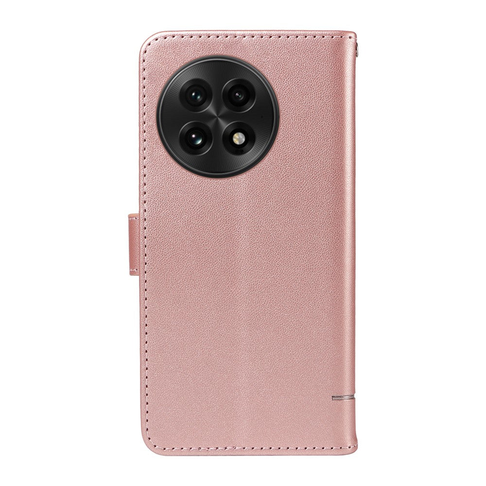 OnePlus 13 Plånboksfodral Kattmönster Läderfodral med Handledsrem