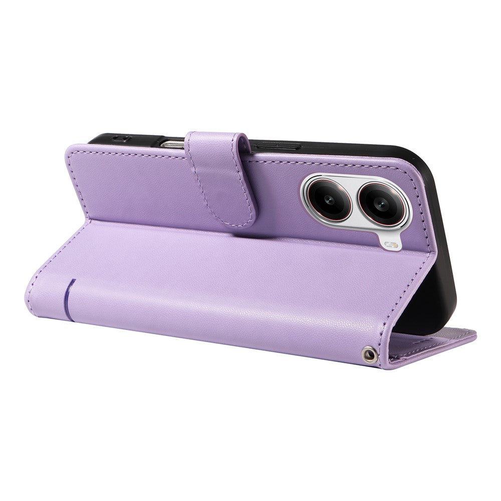 Wallet Case for Xiaomi Poco X7 Pro 5G  /  Redmi Turbo 4 5G Cat Pattern Imprint Leather Phone Cover with Wrist Strap