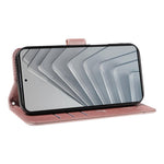 For Xiaomi Redmi Note 14 4G (164.84mm) Wallet Case with Wrist Strap Cat Pattern Imprint Leather Phone Cover