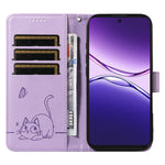 For Oppo A5 4G (Global)  / 5G (Global) / A5 4G / 5G / A3 Pro (Global) 5G Wallet Case with Strap Cat Pattern Imprint Leather Phone Cover