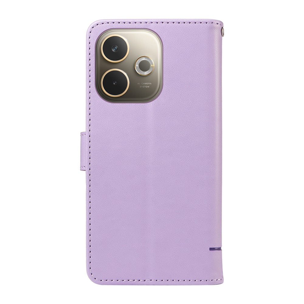 For Oppo A5 4G (Global)  / 5G (Global) / A5 4G / 5G / A3 Pro (Global) 5G Wallet Case with Strap Cat Pattern Imprint Leather Phone Cover
