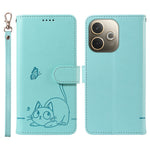 For Oppo A5 4G (Global)  / 5G (Global) / A5 4G / 5G / A3 Pro (Global) 5G Wallet Case with Strap Cat Pattern Imprint Leather Phone Cover