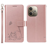 For Oppo A5 4G (Global)  / 5G (Global) / A5 4G / 5G / A3 Pro (Global) 5G Wallet Case with Strap Cat Pattern Imprint Leather Phone Cover