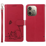 For Oppo A5 4G (Global)  / 5G (Global) / A5 4G / 5G / A3 Pro (Global) 5G Wallet Case with Strap Cat Pattern Imprint Leather Phone Cover