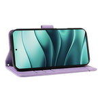 Wallet Case for Xiaomi Redmi Note 14 5G / Poco M7 Pro 5G Cat Pattern Imprint Leather Phone Cover with Wrist Strap
