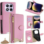 For Xiaomi Redmi Note 14 Pro 4G Wallet Case Fishtail Design Leather Phone Cover with Mirror / Stand / Strap
