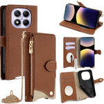 For Xiaomi Redmi Note 14 Pro 4G Wallet Case Fishtail Design Leather Phone Cover with Mirror / Stand / Strap