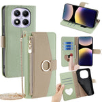 For Xiaomi Redmi Note 14 Pro 4G Case Mirror Wallet Leather Phone Cover with Chain Shoulder Strap