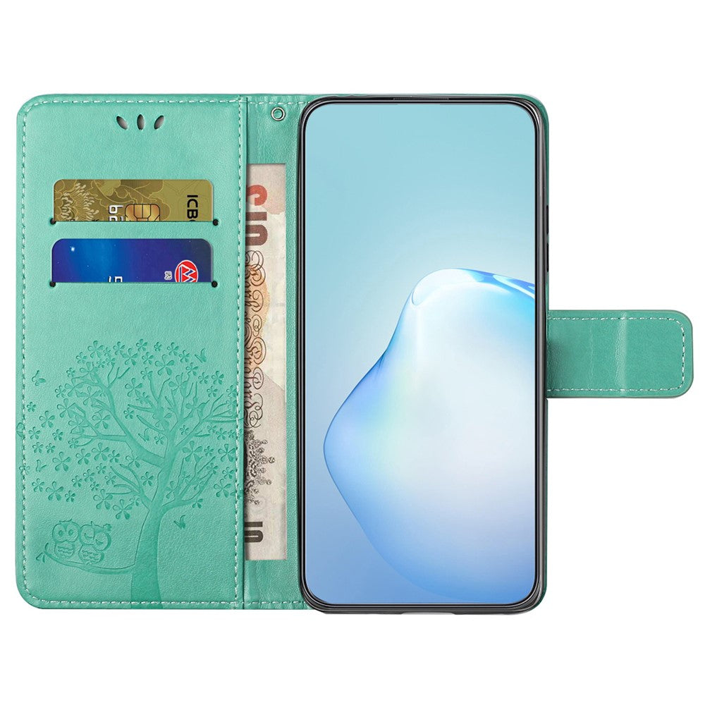 For Samsung Galaxy A07 4G / A06 5G / A06 4G Case PU Leather Owl Tree Imprinted Wallet Phone Cover