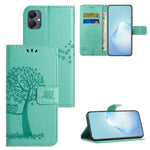 For Samsung Galaxy A07 4G / A06 5G / A06 4G Case PU Leather Owl Tree Imprinted Wallet Phone Cover