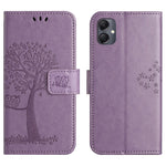 For Samsung Galaxy A07 4G / A06 5G / A06 4G Case PU Leather Owl Tree Imprinted Wallet Phone Cover