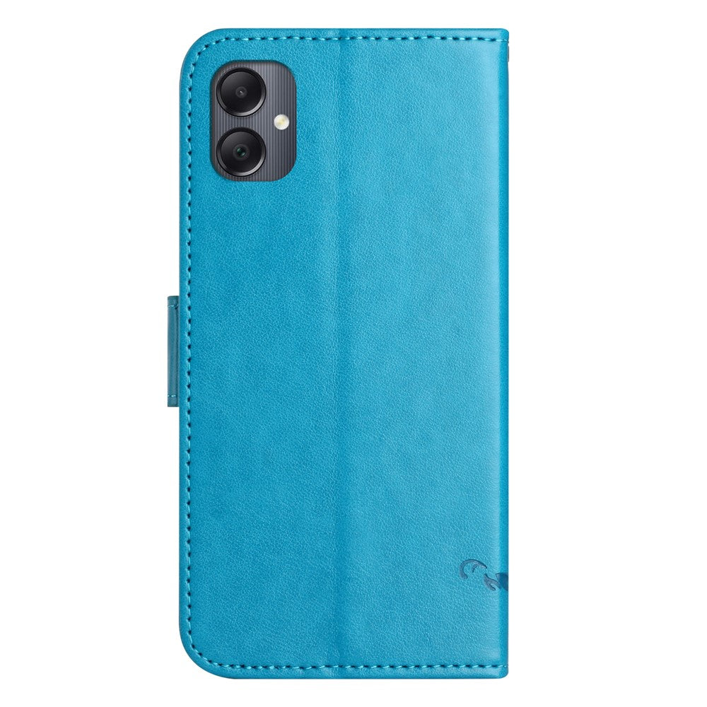 For Samsung Galaxy A07 4G / A06 5G / A06 4G Case Wallet Stand Imprinted Butterfly Flower PU Leather Phone Cover