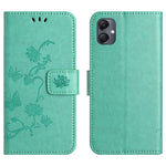 For Samsung Galaxy A07 4G / A06 5G / A06 4G Case Wallet Stand Imprinted Butterfly Flower PU Leather Phone Cover