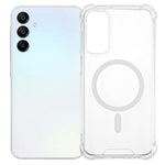 For Samsung Galaxy A15 4G / 5G Clear Phone Magnetic Case 1.5mm Shockproof Back Cover