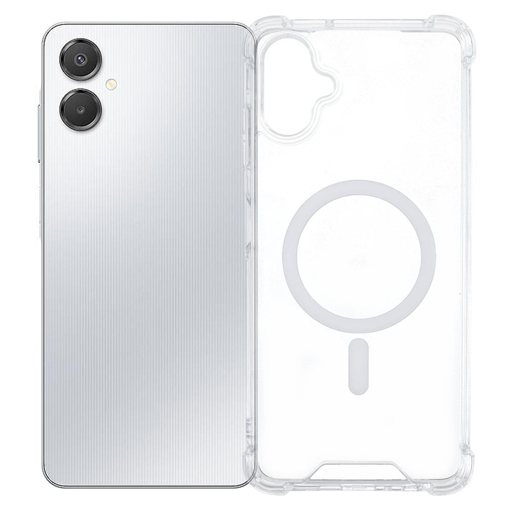 Til Samsung Galaxy A08 5G / A08 4G / A07 4G / A06 4G / A06 5G Gennemsigtigt Telefon Magnetisk Cover 1,5 mm Stødsikker Bagcover