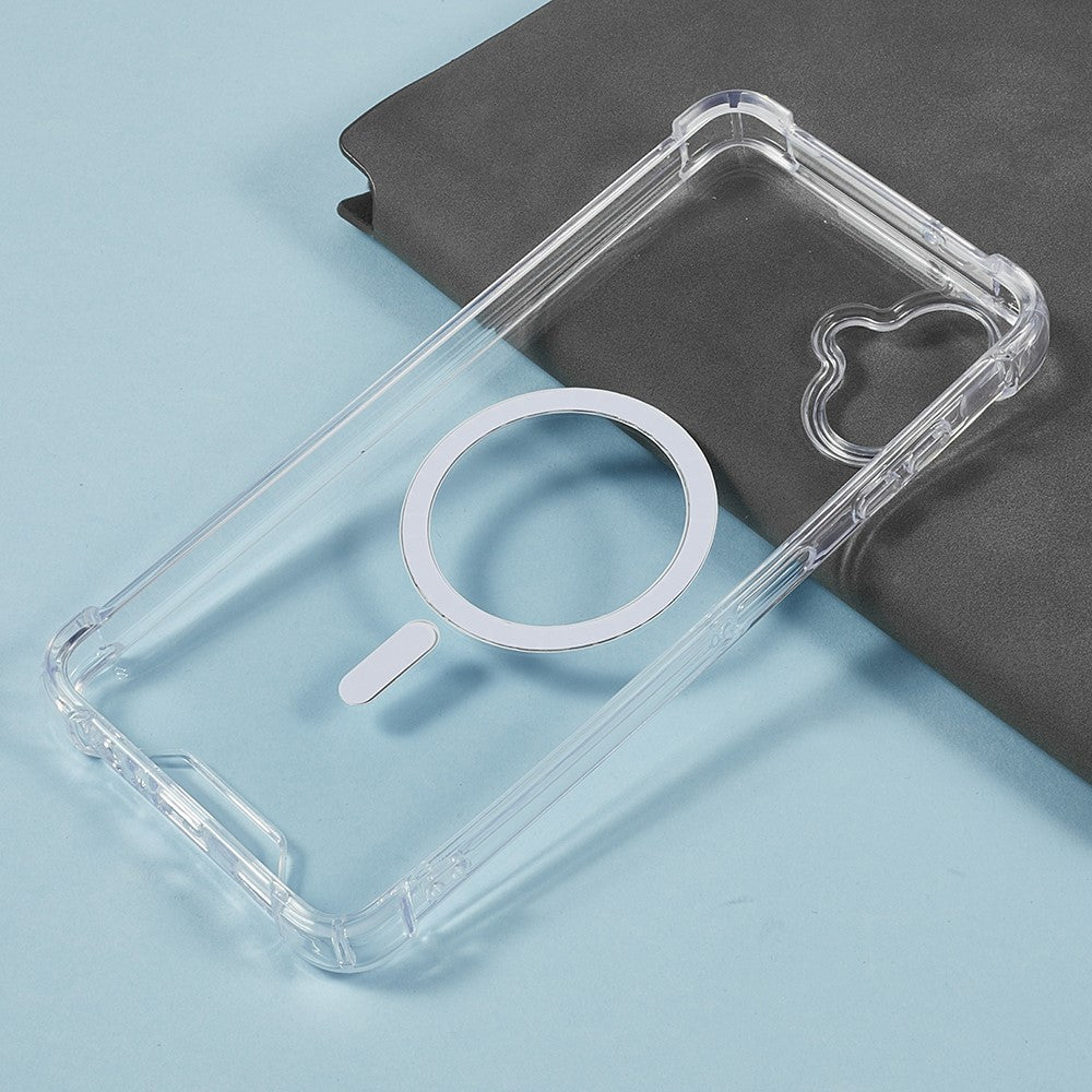 Til Samsung Galaxy A08 5G / A08 4G / A07 4G / A06 4G / A06 5G Gennemsigtigt Telefon Magnetisk Cover 1,5 mm Stødsikker Bagcover