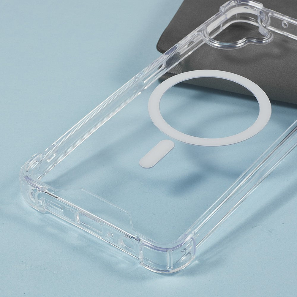 Til Samsung Galaxy A08 5G / A08 4G / A07 4G / A06 4G / A06 5G Gennemsigtigt Telefon Magnetisk Cover 1,5 mm Stødsikker Bagcover
