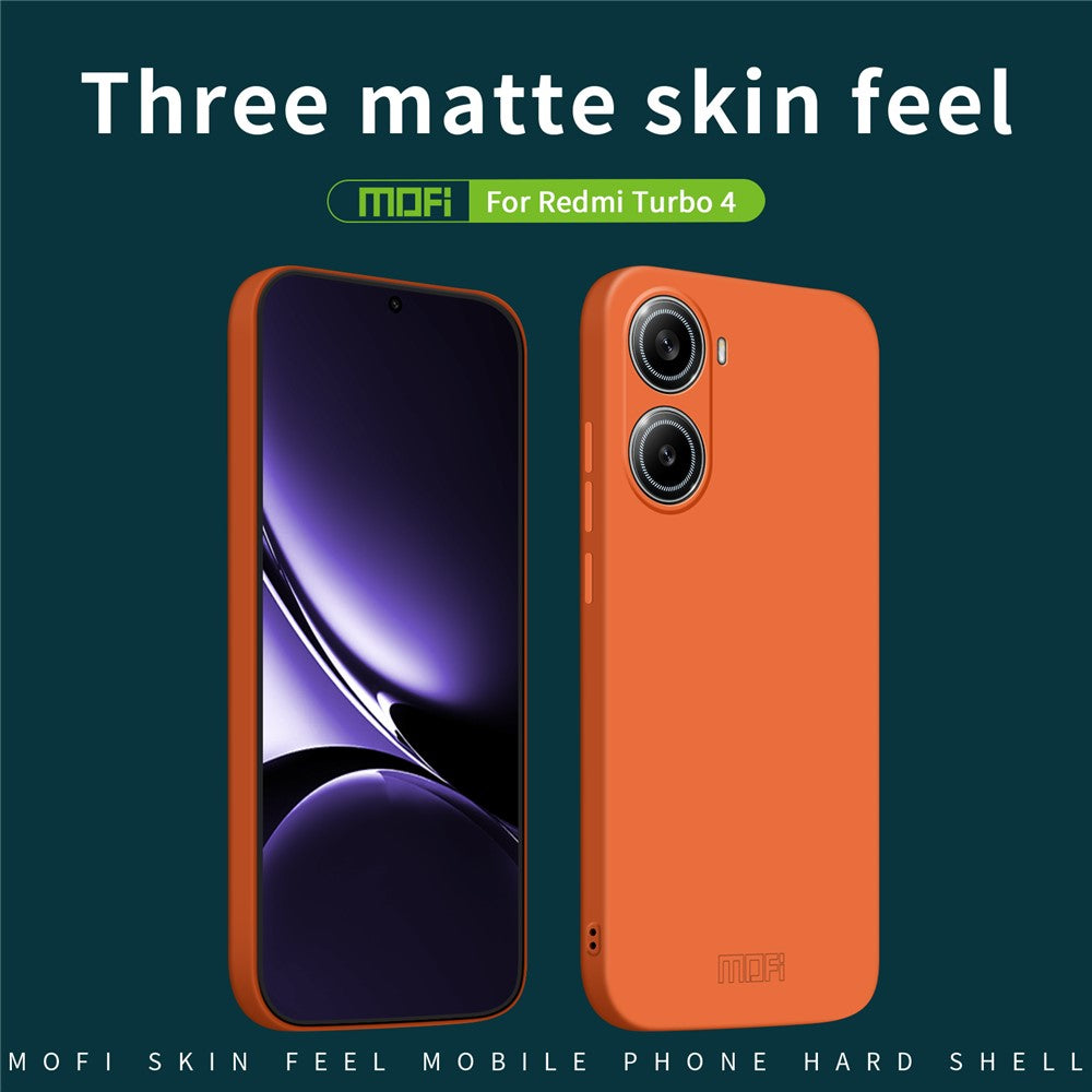 MOFI-mobilcover til Xiaomi Poco X7 Pro 5G / Xiaomi Redmi Turbo 4 5G, JK Qin-serien, Skin-Touch, mat, fingeraftryksafvisende bagside