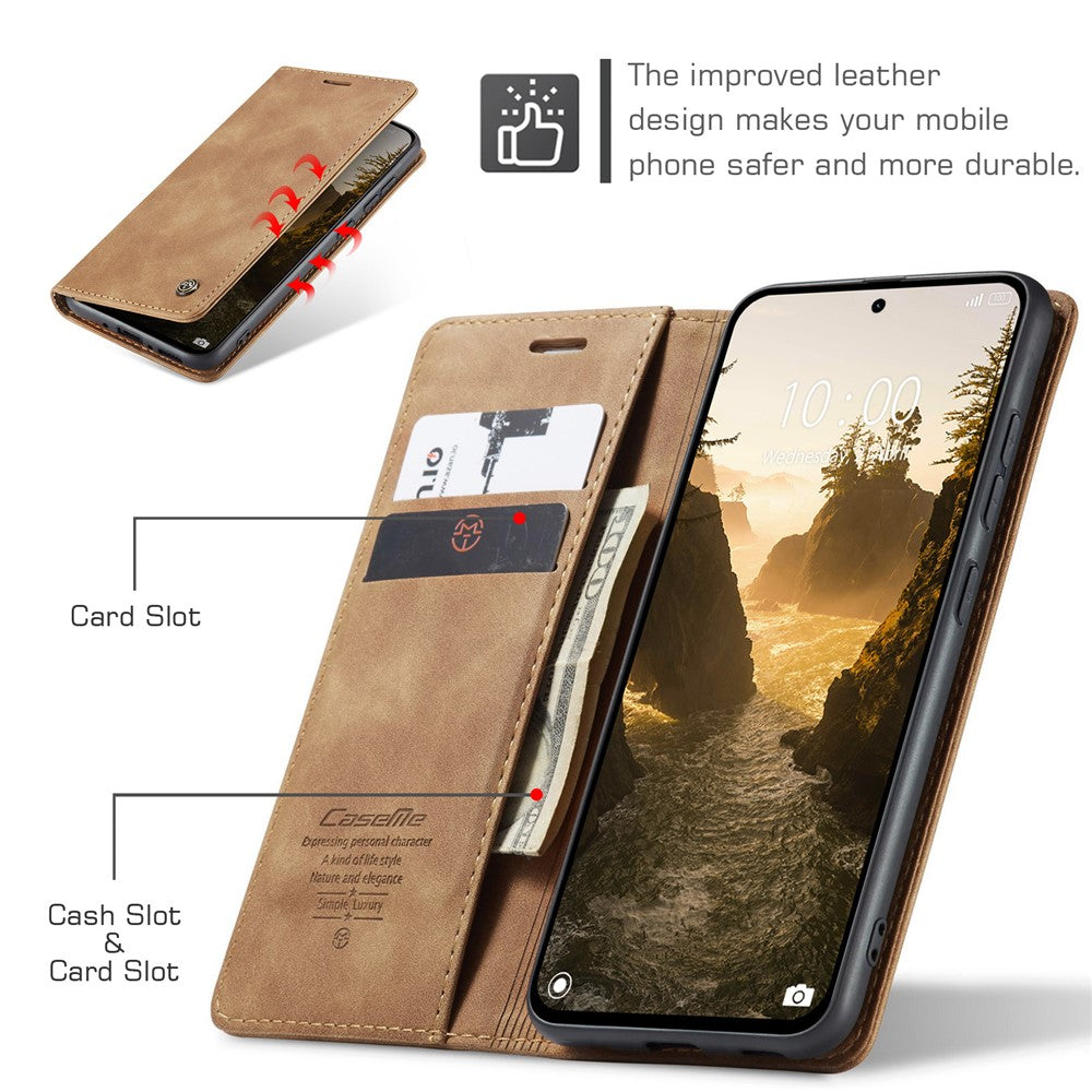 CASEME For Xiaomi Poco X7 Pro 5G Wallet Case 013 Series PU Leather Phone Cover Stand