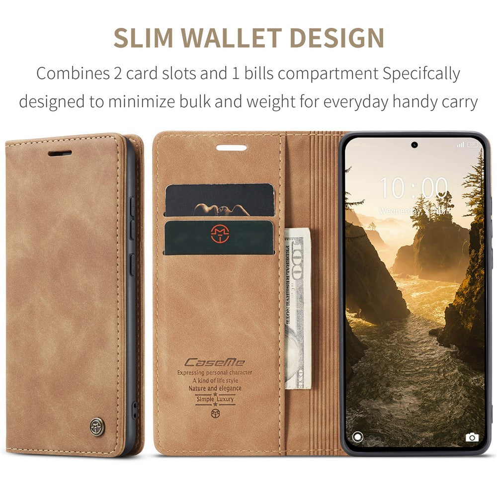 CASEME For Xiaomi Poco X7 Pro 5G Wallet Case 013 Series PU Leather Phone Cover Stand