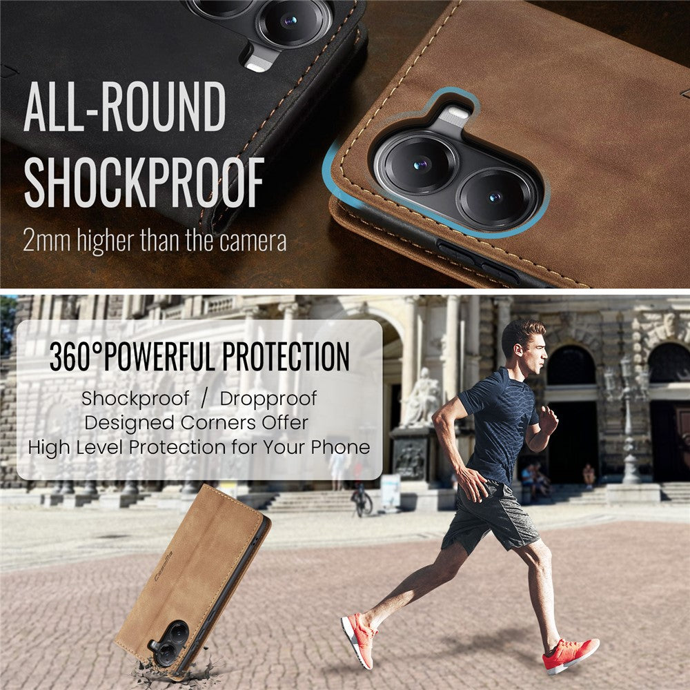 CASEME For Xiaomi Poco X7 Pro 5G Wallet Case 013 Series PU Leather Phone Cover Stand