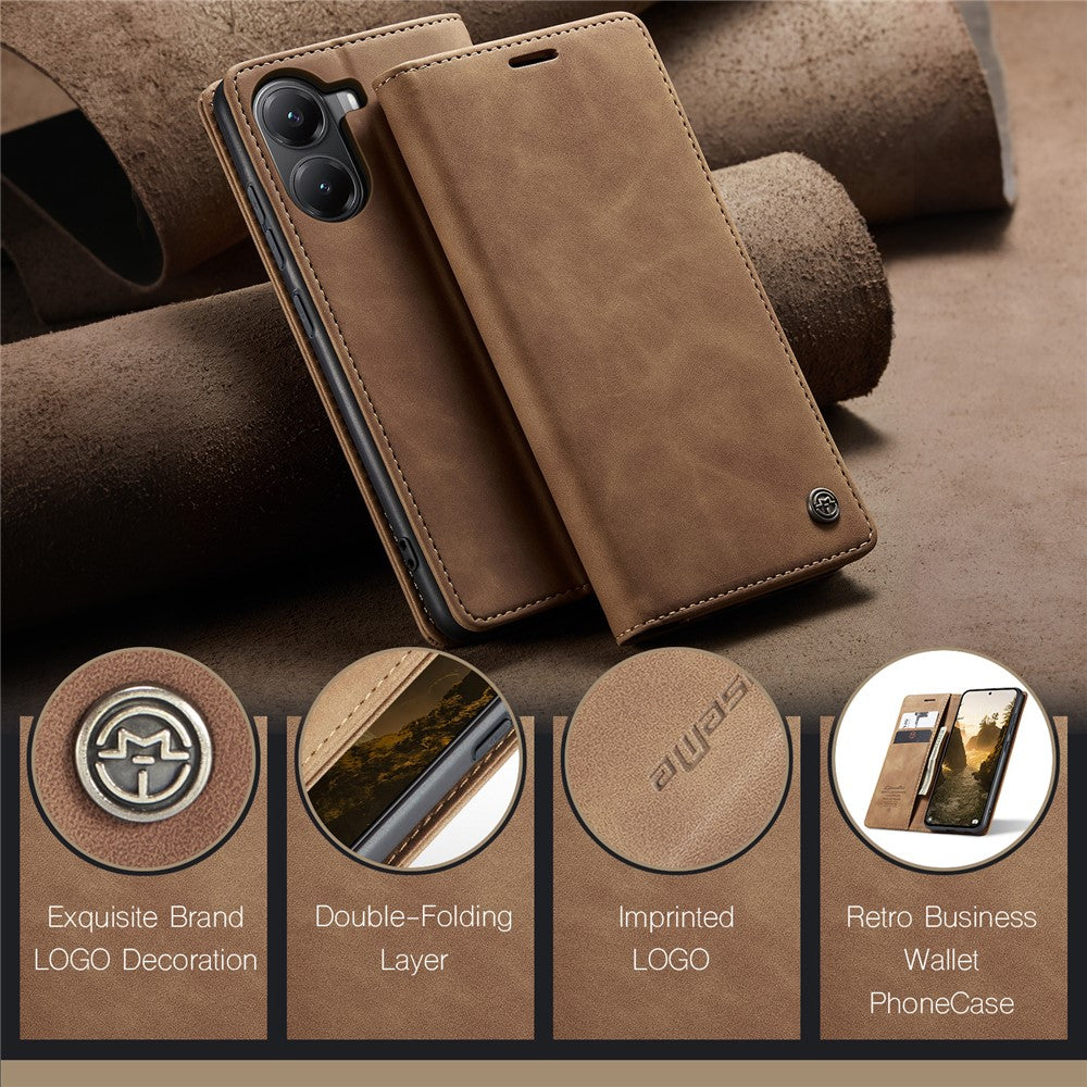 CASEME For Xiaomi Poco X7 Pro 5G Wallet Case 013 Series PU Leather Phone Cover Stand