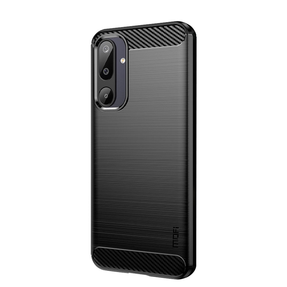 MOFI For Samsung Galaxy M16 5G / F16 5G Back Cover  Brushed Texture Carbon Fiber Soft TPU Case