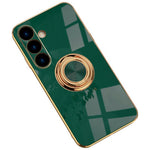 Samsung Galaxy A15 4G / 5G-cover med præcise udskæringer, galvaniseret 6D-TPU-mobilcover med ringholder