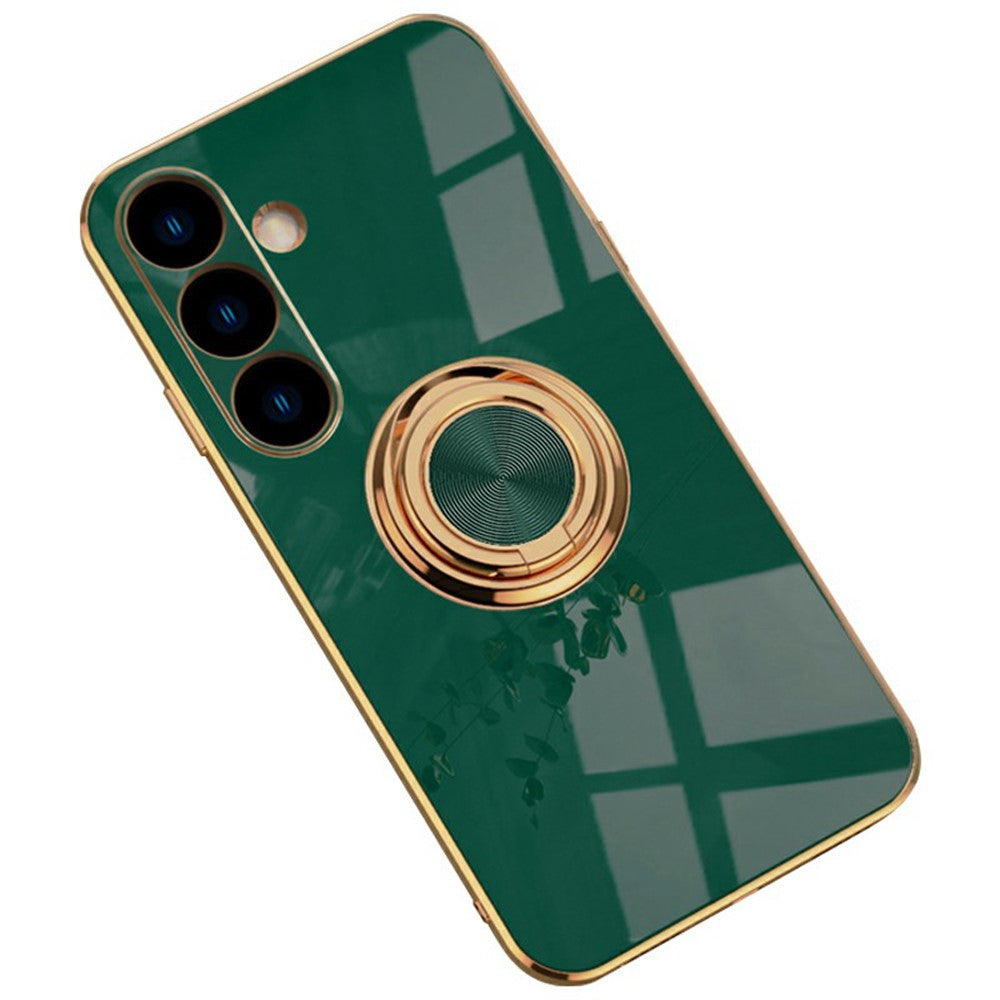 Samsung Galaxy A15 4G / 5G-cover med præcise udskæringer, galvaniseret 6D-TPU-mobilcover med ringholder