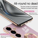 Samsung Galaxy A15 4G / 5G-cover med præcise udskæringer, galvaniseret 6D-TPU-mobilcover med ringholder