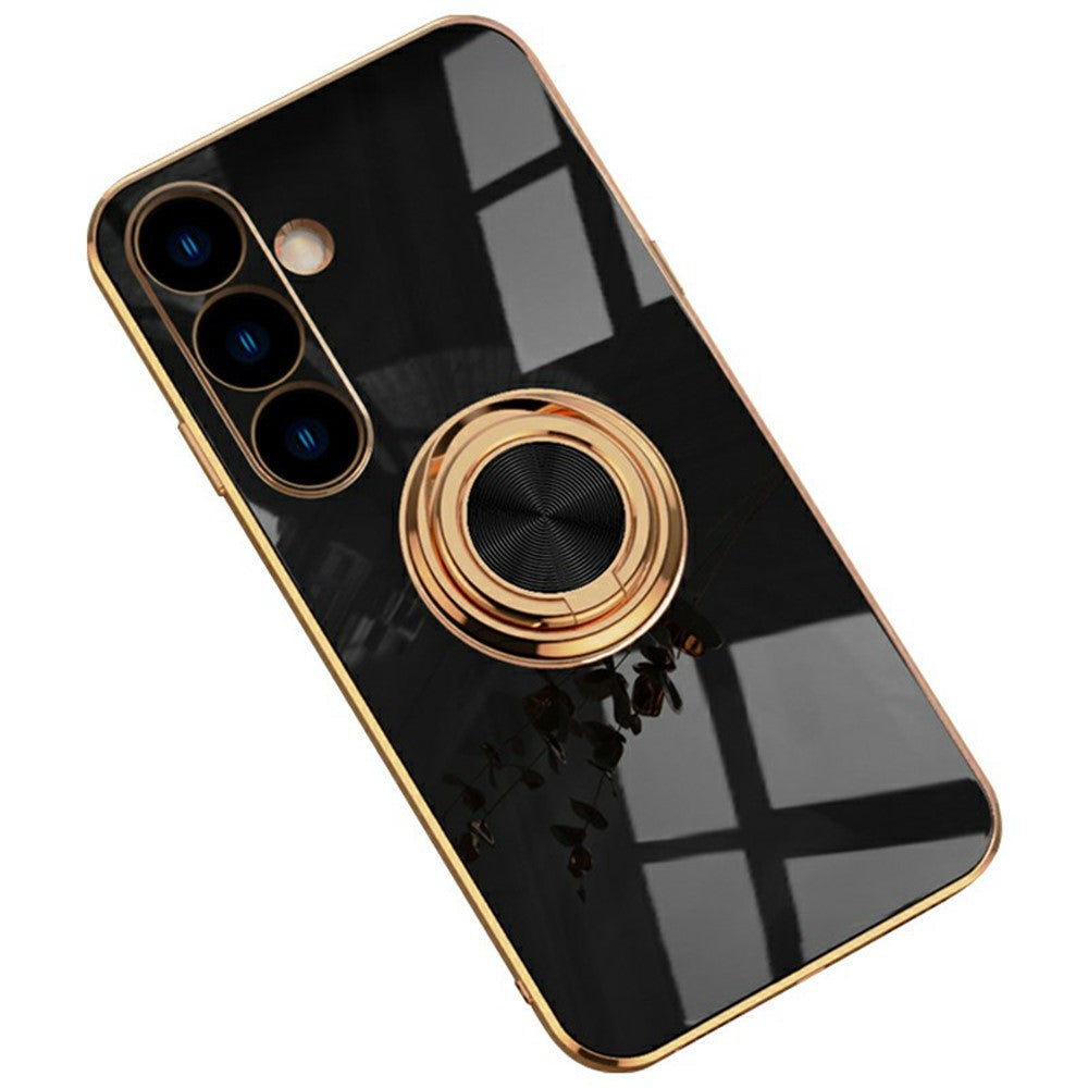 Samsung Galaxy A15 4G / 5G-cover med præcise udskæringer, galvaniseret 6D-TPU-mobilcover med ringholder