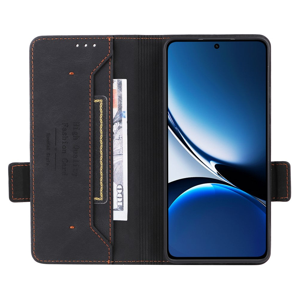 For Xiaomi Poco X7 Pro 5G  /  Redmi Turbo 4 5G Case Leather Wallet Flip Phone Cover with Hardware Decor