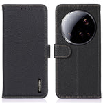 KHAZNEH For Xiaomi 15 Ultra Case Genuine Cow Leather Flip Phone Cover