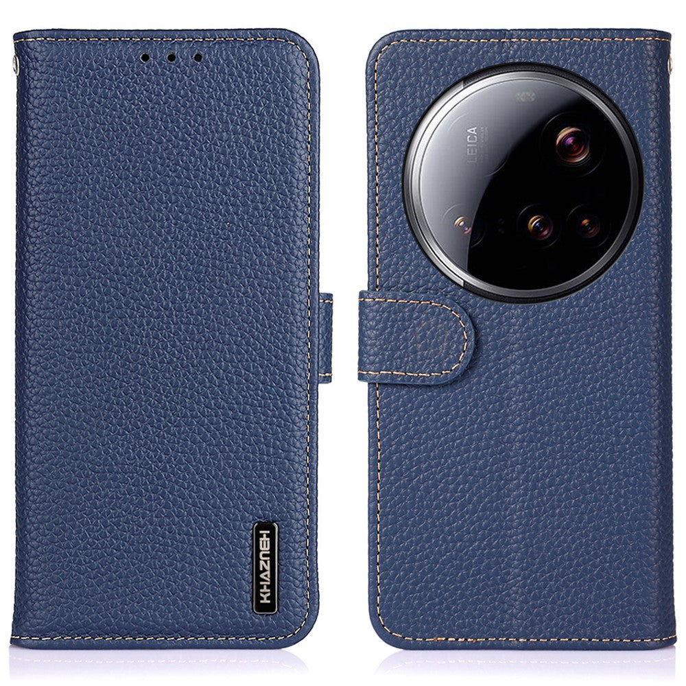 KHAZNEH For Xiaomi 15 Ultra Case Genuine Cow Leather Flip Phone Cover