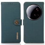 KHAZNEH for Xiaomi 15 Ultra Case Genuine Cow Leather RFID Blocking Wallet Phone Cover