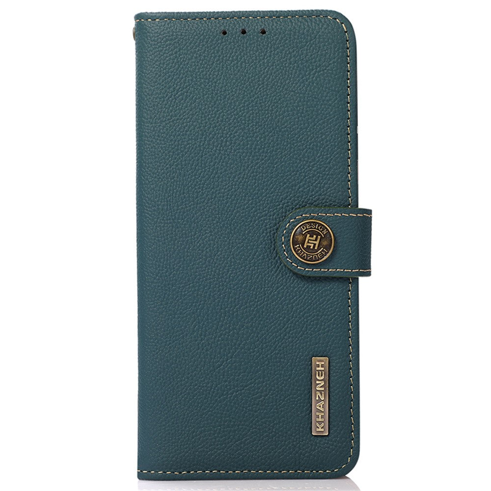 KHAZNEH for Xiaomi 15 Ultra Case Genuine Cow Leather RFID Blocking Wallet Phone Cover