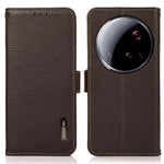 KHAZNEH for Xiaomi 15 Ultra Phone Case Genuine Cow Leather Cover RFID Blocking
