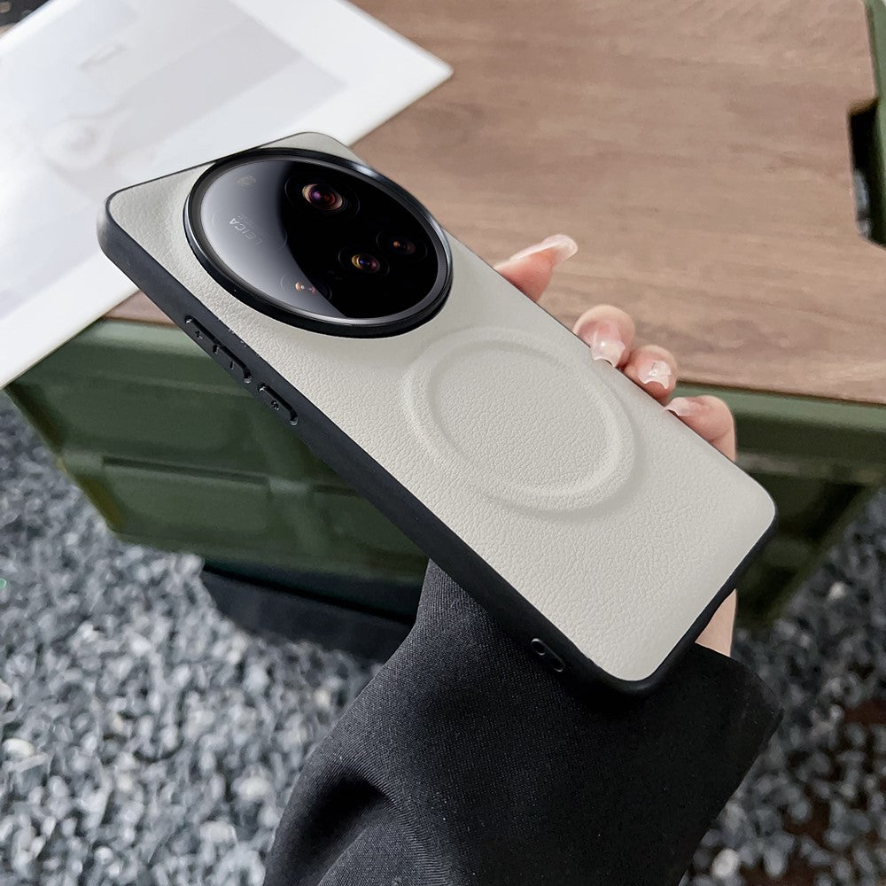 For Xiaomi 15 Ultra Magnetic Case PU + TPU Phone Back Cover