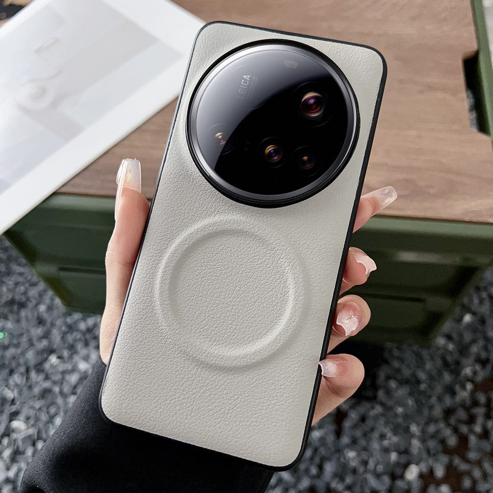 For Xiaomi 15 Ultra Magnetic Case PU + TPU Phone Back Cover