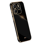 XINLI For Xiaomi Redmi Note 14 4G (163.25mm) Case TPU Phone Cover with Electroplating Frame