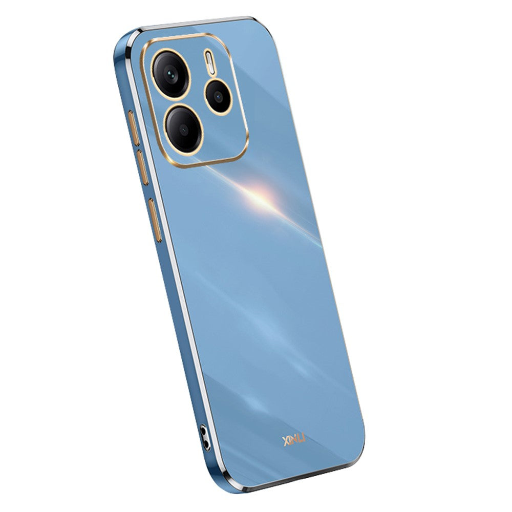 XINLI For Xiaomi Redmi Note 14 4G (163.25mm) Case TPU Phone Cover with Electroplating Frame