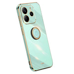 XINLI For Xiaomi Redmi Note 14 5G Case Ring Kickstand Electroplating TPU Phone Cover
