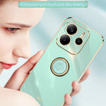 XINLI For Xiaomi Redmi Note 14 5G Case Ring Kickstand Electroplating TPU Phone Cover