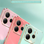 XINLI For Xiaomi Redmi Note 14 5G Case Ring Kickstand Electroplating TPU Phone Cover