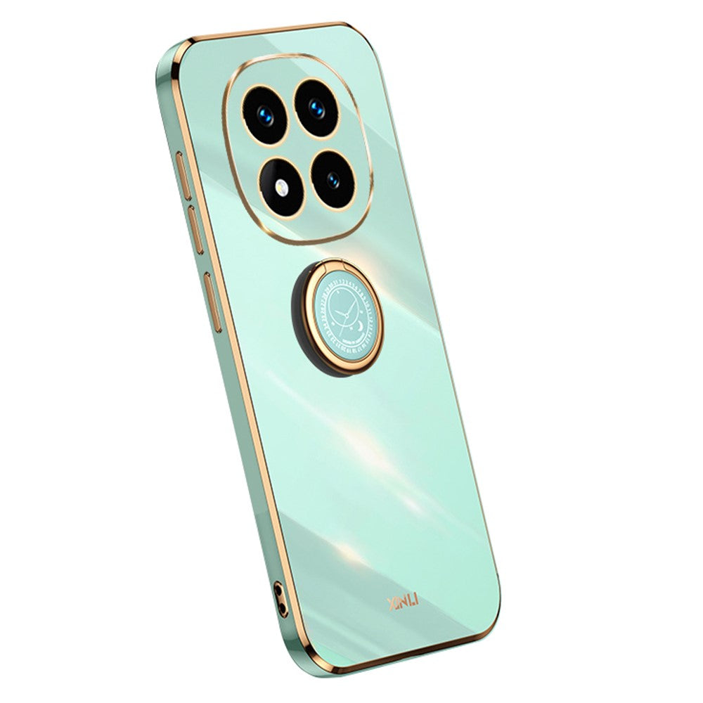 XINLI For Xiaomi Redmi Note 14 Pro 4G Case Ring Kickstand Electroplating TPU Phone Cover