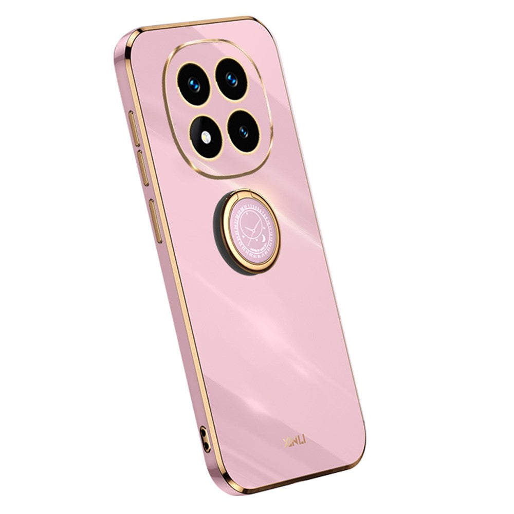 XINLI For Xiaomi Redmi Note 14 Pro 4G Case Ring Kickstand Electroplating TPU Phone Cover