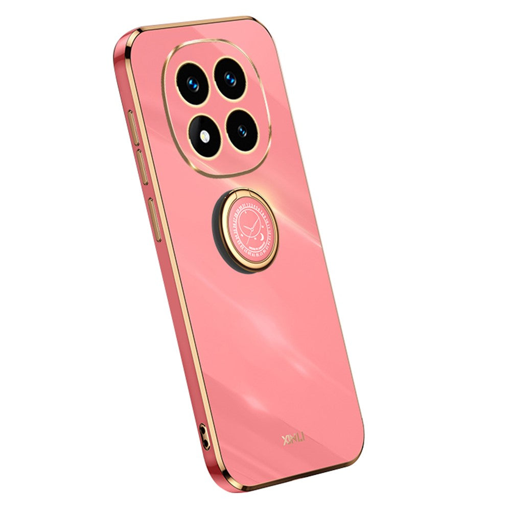 XINLI For Xiaomi Redmi Note 14 Pro 4G Case Ring Kickstand Electroplating TPU Phone Cover
