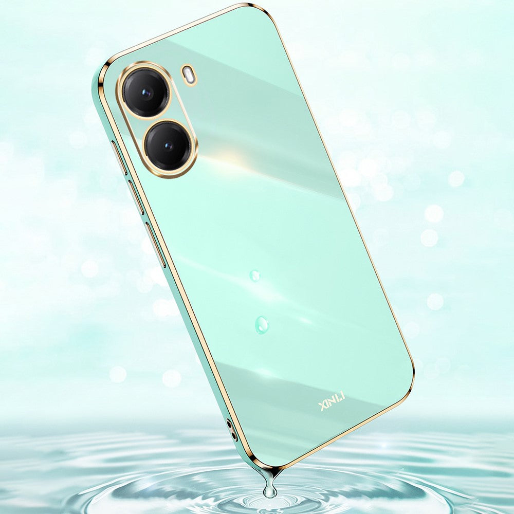XINLI For Xiaomi Poco X7 Pro 5G Case TPU Phone Cover with Electroplating Frame