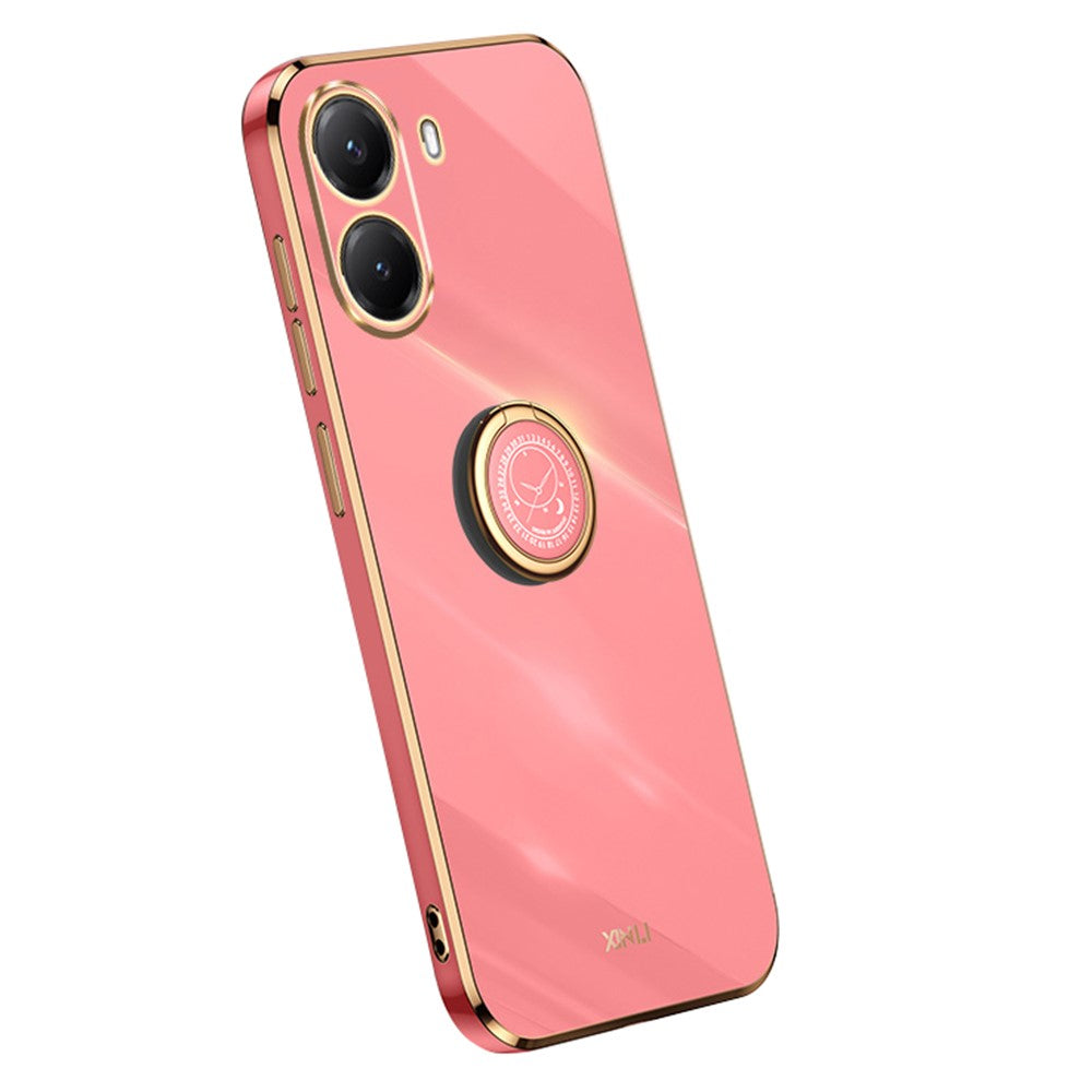 XINLI For Xiaomi Poco X7 Pro 5G Case Ring Kickstand Electroplating TPU Phone Cover