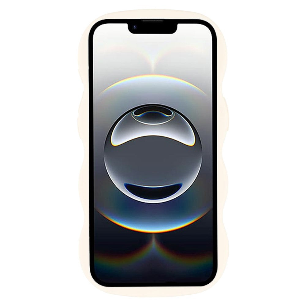 For iPhone 17th / 16th Case TPU Protective Phone Cover Unique Curly Wave Frame